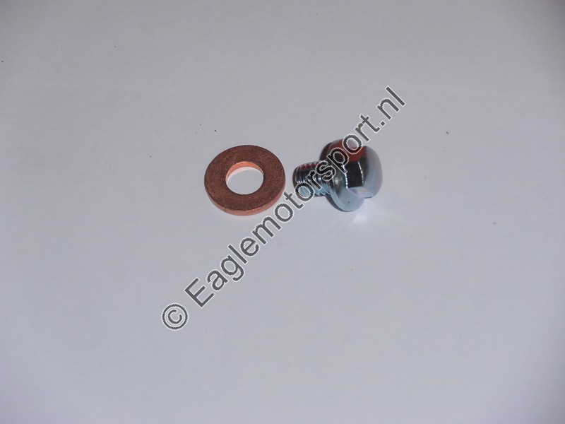 Waterpomp aftap bout en afsluit ring EGL 250cc